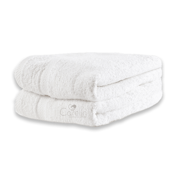 Dobby Border Ring Spun Towels - 12 Single - Carelin Supplies