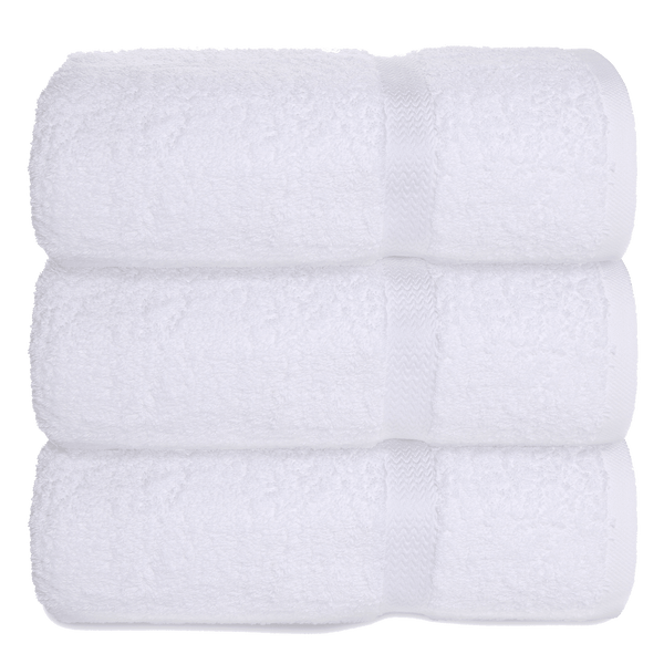 Dobby Border Ring Spun Premium Towels - 16 Single - Carelin Supplies
